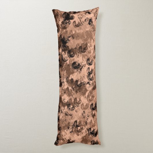 Bruin met zwart Abstract patroonontwerp Lichaamskussen (Achterkant (Verticaal))