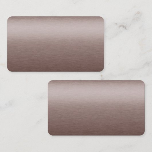 Bruin metaalblanco Visitekaartje (Voorkant / Achterkant)