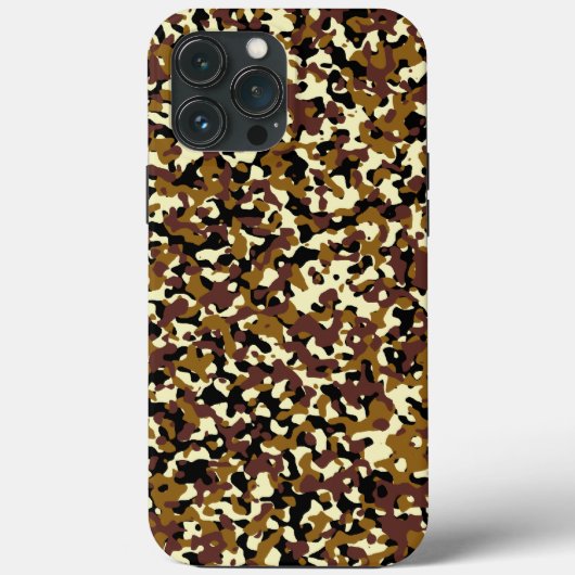 Bruin Micro Camo iPhone 13 Pro Max Hoesje (Achterkant)