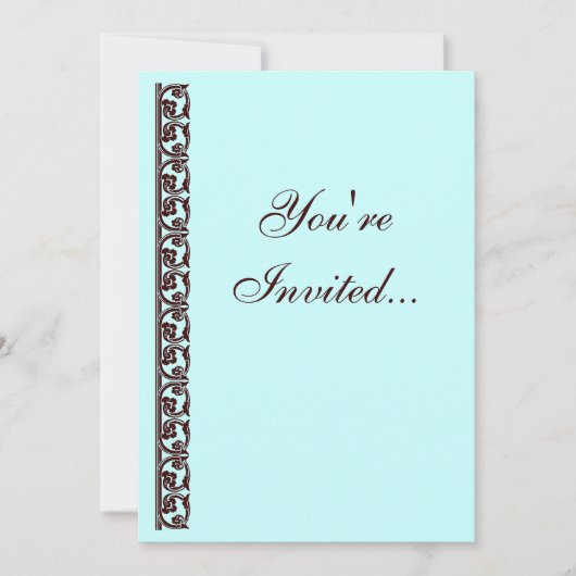 Bruin Middeleeuws Element Custom Invitation Kaart (Voorkant)