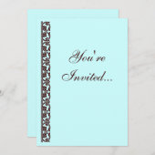 Bruin Middeleeuws Element Custom Invitation Kaart (Voorkant / Achterkant)