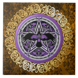  bruin middeleeuwse Witchcraft Ritual Offerte Tegeltje