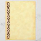 Bruin midieval Element Flyer-Sjabloon Flyer (Achterkant)