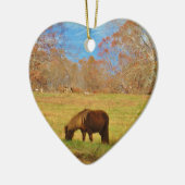 Bruin miniatuur Pony Keramisch Ornament (Links)