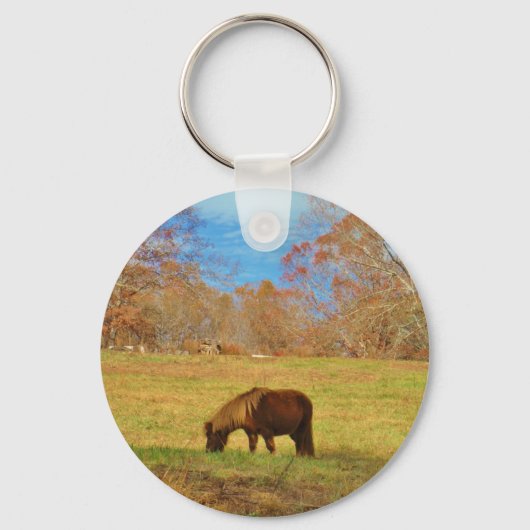 Bruin miniatuur Pony Sleutelhanger (Voorkant)