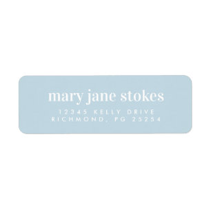 Bruin Minimal Modern Typography Retouradres Etiket