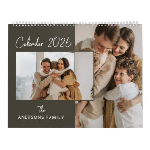 Bruin Minimalistische Esthetische Familie Foto Maa Kalender