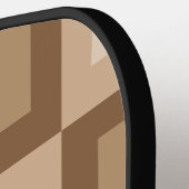 Bruin Modern Boho Arch geometrisch Azteeks patroon Pickleball Paddle (Links Detail)