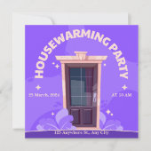 Bruin Modern Housewarming Party Uitnodiging (Voorkant)