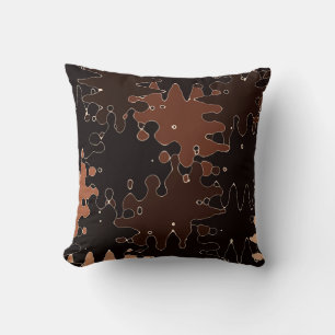 Bruin moderne, unieke rendy stijl kussen