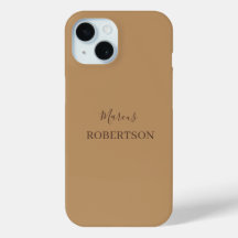 Bruin monogram kalligrafie minimalistisch professi