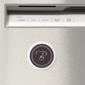 Bruin monogram letter B Magneet (Insitu (Vaatwasser))
