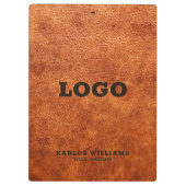 Bruin nepleer klembord (Achterkant)