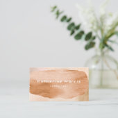 Bruin neutrale toon minimalistische QR-code Profes Visitekaartje (Staand voorkant)