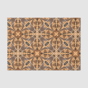 Bruin Ochre Tribal Etnic Boho Mosaic Pattern Tissuepapier