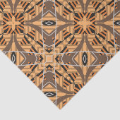 Bruin Ochre Tribal Etnic Boho Mosaic Pattern Tissuepapier (Detail)