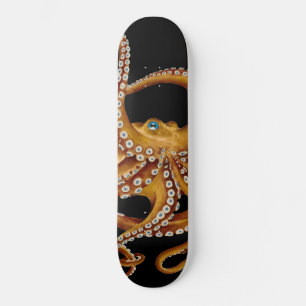 Bruin Octopus Blue Eye Black Art Skateboard