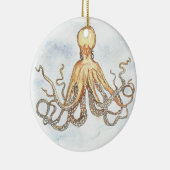 Bruin Octopus Circle Ornament (Rechts)