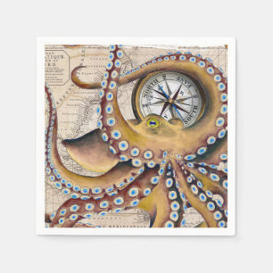 Bruin octopus Map Compass Servet