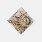 Bruin octopus Map Compass Servet (Hoek)