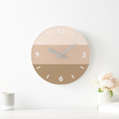 Bruin Ombre Striped Large Clock Grote Klok (Huis)