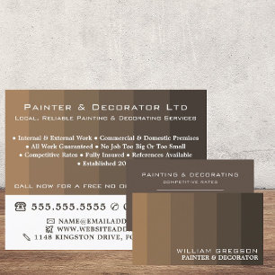 Bruin ombre Stripes, schilder en decorator Flyer