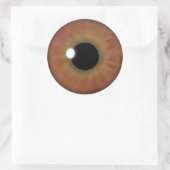 Bruin oog Iris Cool Eyeball Custom Ronde Stickers (Tas)