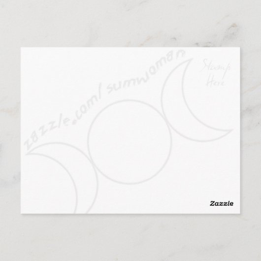 Bruin oogpictogram briefkaart (Achterkant)