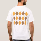 Bruin Oranje Argyle T-shirt (Achterkant)