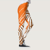 Bruin, Oranje, Boho Colors Abstract Leggings (Rechts)