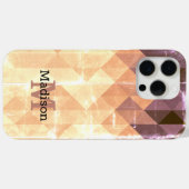  bruin oranje geometrisch patroon Monogram Case-Mate iPhone Case (Achterkant (horizontaal))