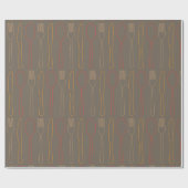 Bruin Oranje nife vorkspleet Cadeaupapier (Vlak)