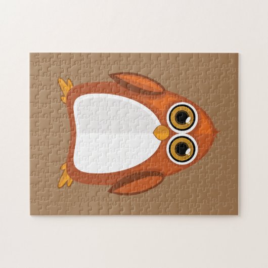 Bruin Oranje Penguin Legpuzzel (Horizontaal)