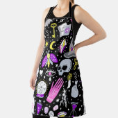 bruin-oranje tartan plaid. schort (Insitu)