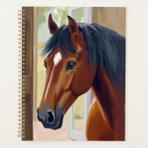 Bruin Paard Aquarel Dier Landelijk Schuur