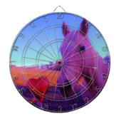 Bruin paard en rood hart dartbord (Voorkant)