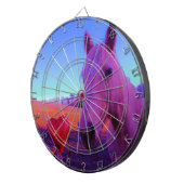 Bruin paard en rood hart dartbord (Voorkant Rechts)