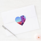 Bruin paard en rood hart hart sticker (Envelop)