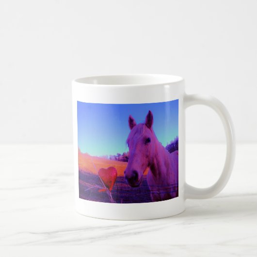 Bruin paard en rood hart koffiemok (Rechts)