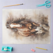 Bruin Paard Galloping Tissuepapier (Craft)