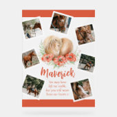 Bruin paard gedenkteken klaprozen waterverf foto acryl bord (Voorkant)