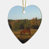Bruin paard in de zon keramisch ornament (Links)