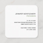 Bruin paard in een winterbos met sneeuwval vierkante visitekaartje (Achterkant)