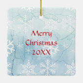 Bruin Paard met Boog Kerst Gepersonaliseerd Keramisch Ornament (Achterkant)