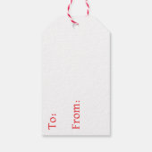  Bruin Paard met Boog Kerst van en naar Cadeaulabel (Achterkant)