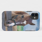 Bruin paard met Halter Case-Mate iPhone Case (Achterkant (horizontaal))