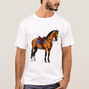 Bruin Paard Met Zadel T-shirt