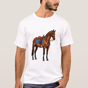 Bruin Paard Met Zadel T-shirt