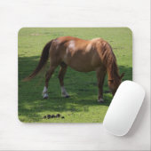 Bruin paard mousepad muismat (Met muis)