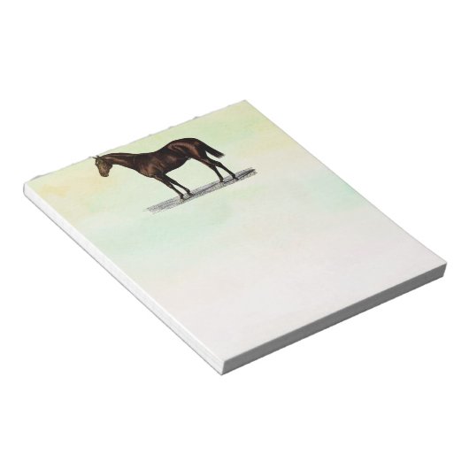 Bruin paard notitieblok (Schuin)